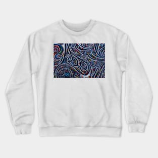 Indian snail dark shapes pattern Crewneck Sweatshirt